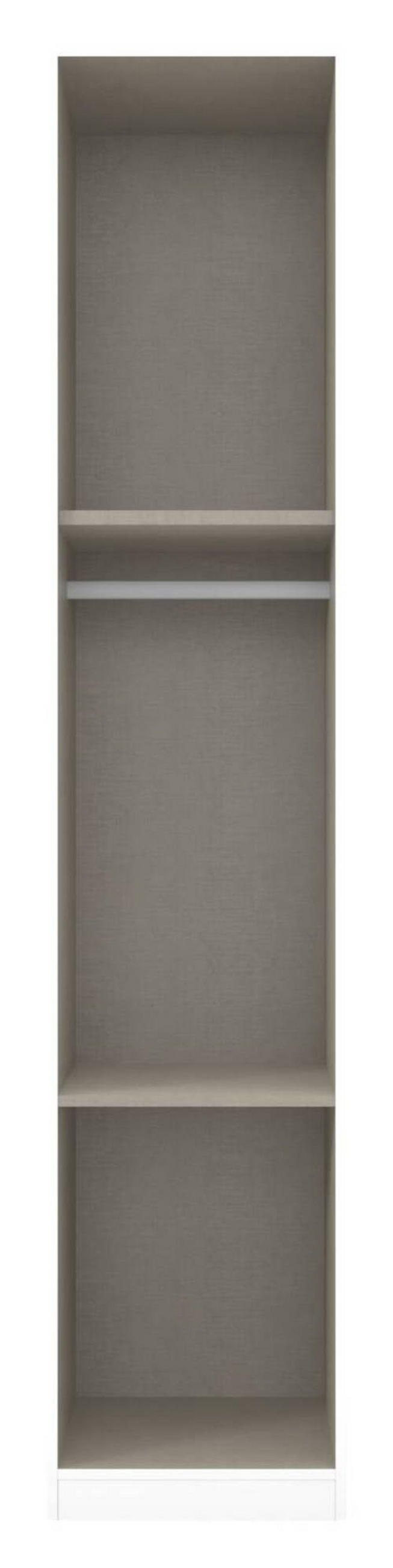 DREHTÜRENSCHRANK in Weiss  - Weiss/Alufarben, Modern, Holzwerkstoff (47/229/54cm) - Rauch Möbel