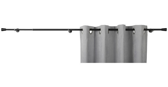 VORHANGSTANGENSET 100-190 cm  - Schwarz, Design, Metall (100-190cm) - Homeware
