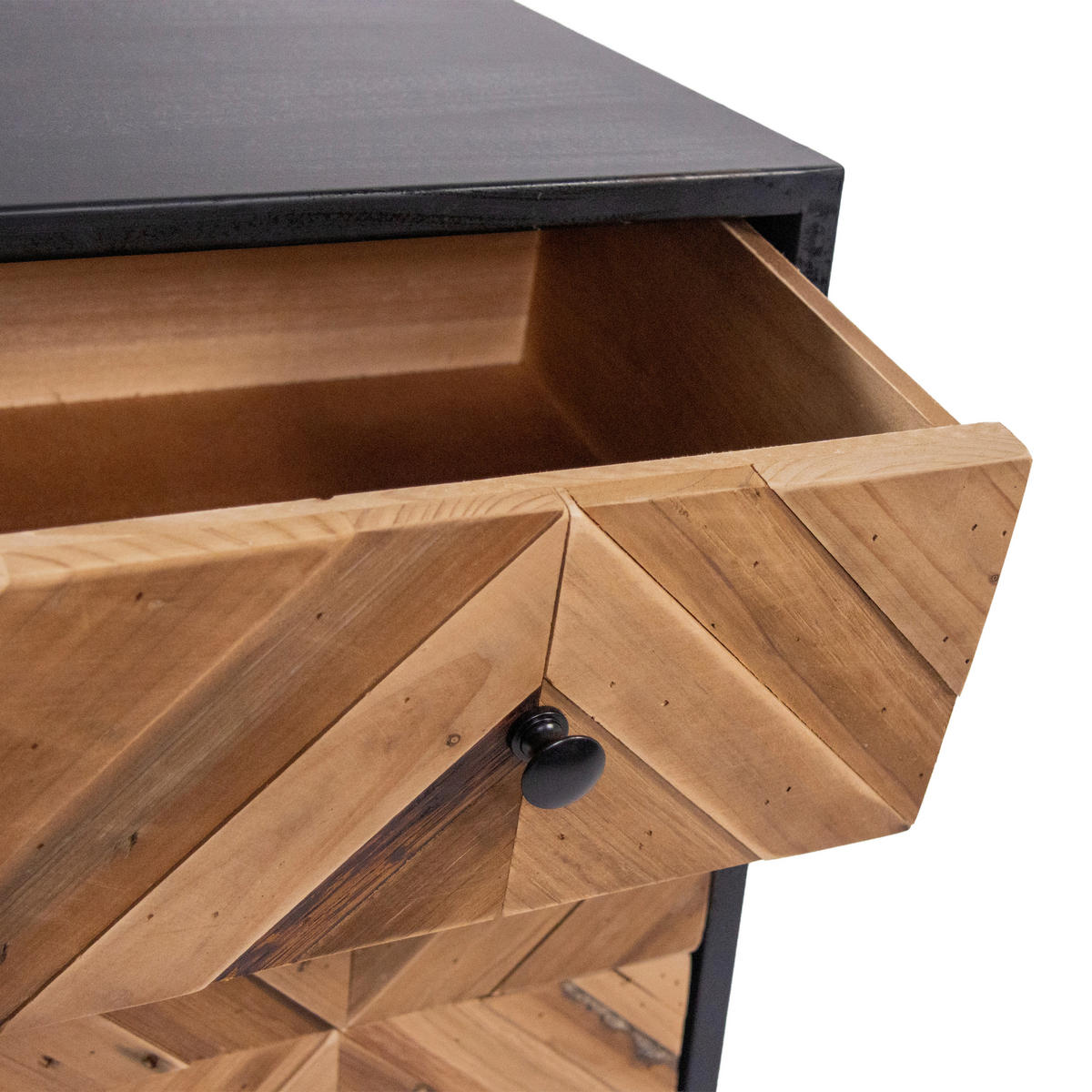 SIDEBOARD  in 63/70,5/32 cm  - Dunkelbraun/Schwarz, MODERN, Holz/Metall (63/70,5/32cm) - MID.YOU