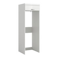 WASCHMASCHINENSCHRANK SCOUT 66/200/68 cm  - Weiß Hochglanz/Silberfarben, Trend, Holzwerkstoff/Kunststoff (66/200/68cm) - MID.YOU