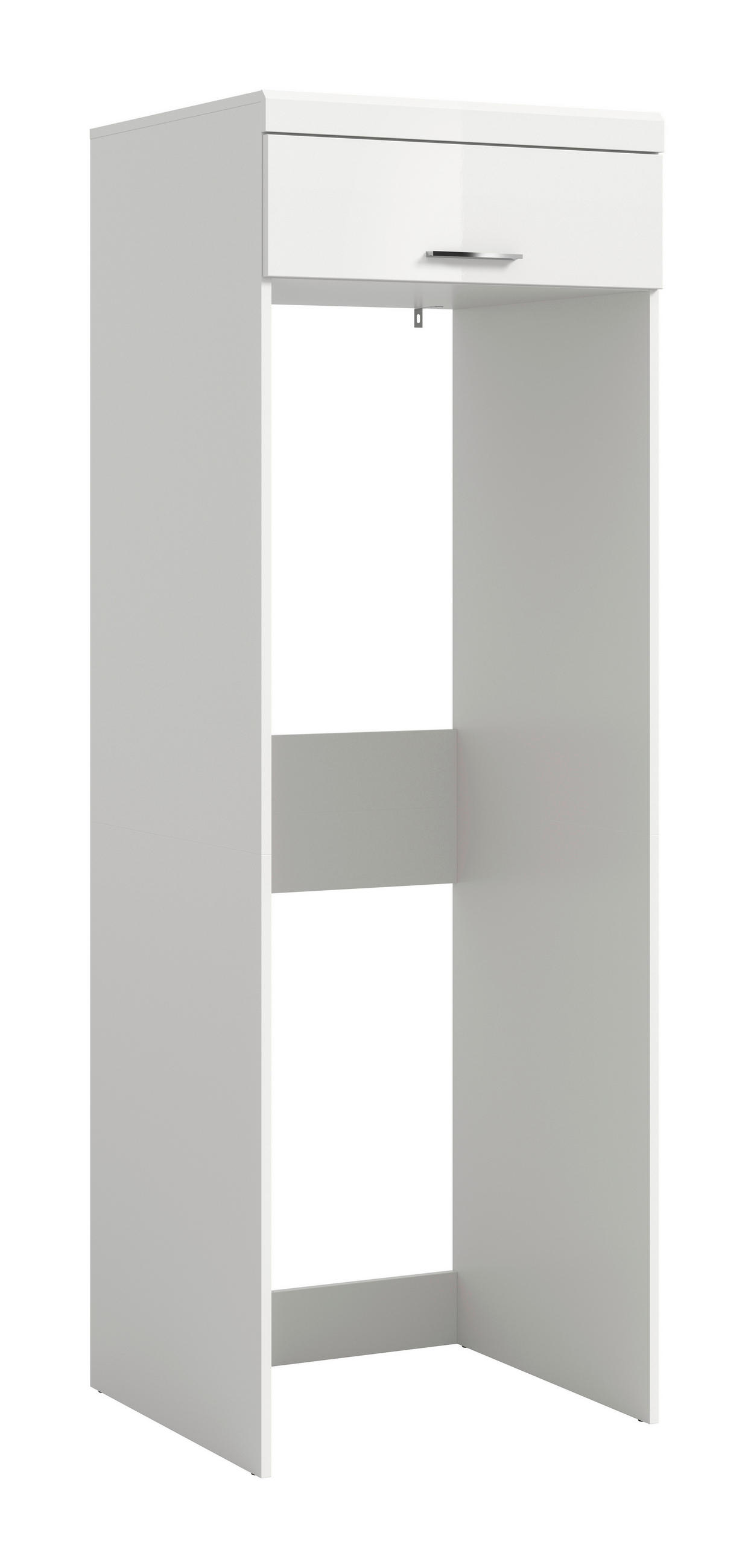 Mid.you Waschmaschinenschrank Scout Weiß, Weiß Hochglanz 66x200x68 cm