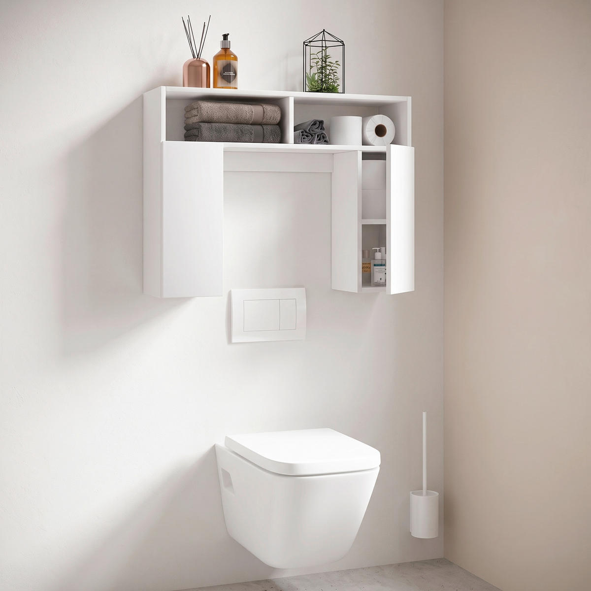 BADEZIMMERREGAL 76/61/20 cm  - Weiss, Modern, Holzwerkstoff (76/61/20cm) - MID.YOU