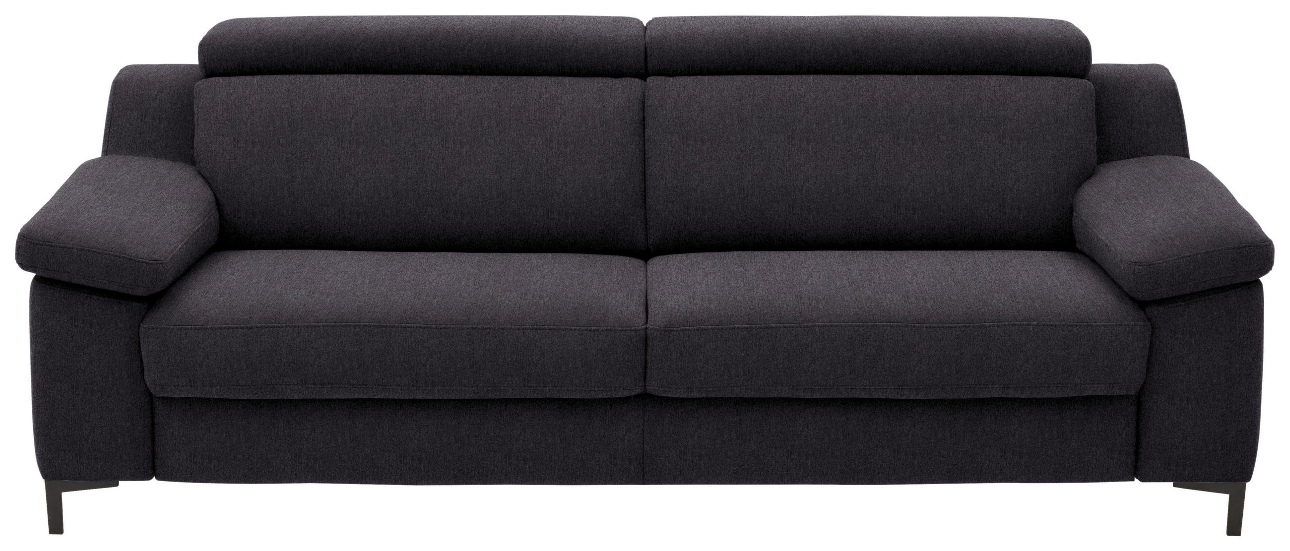 3-SITZER-SOFA in Chenille Anthrazit  - Anthrazit/Schwarz, Design, Textil/Metall (230/104/104cm) - Valdera