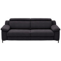 3-SITZER-SOFA in Chenille Anthrazit  - Anthrazit/Schwarz, Design, Textil/Metall (230/104/104cm) - Valdera