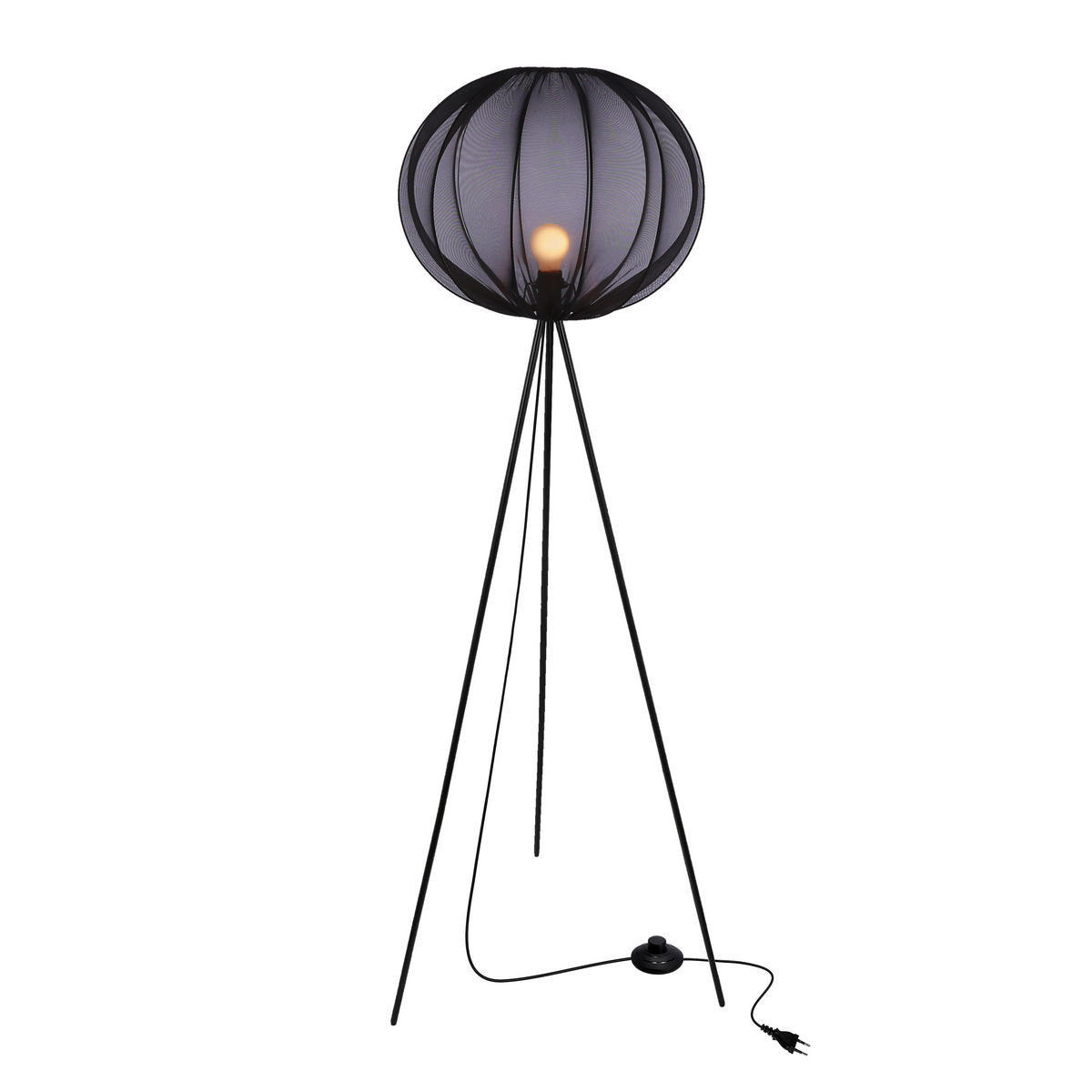 STEHLEUCHTE 52/52/161 cm    - Schwarz, KONVENTIONELL, Kunststoff/Metall (52/52/161cm)