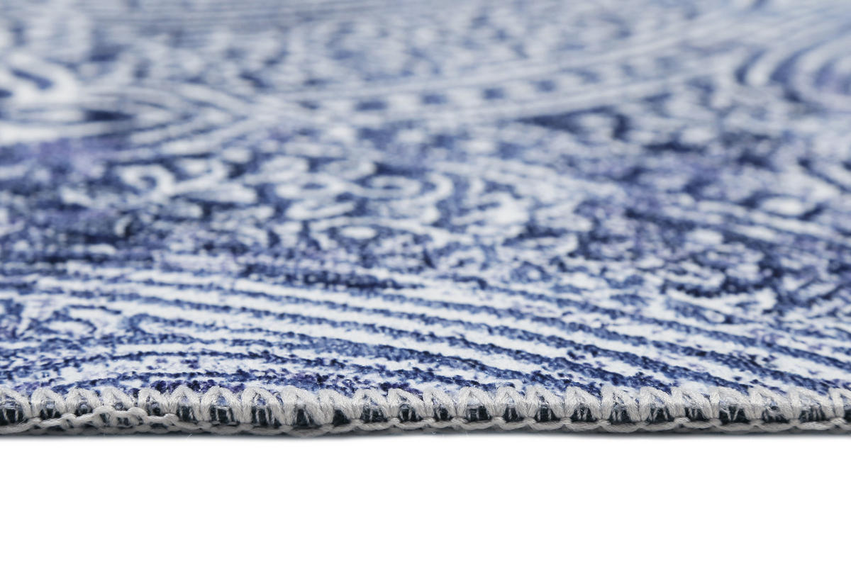 WEBTEPPICH 130/190 cm Grace Blau, Silberfarben  - Blau/Silberfarben, Design, Textil (130/190cm) - Novel