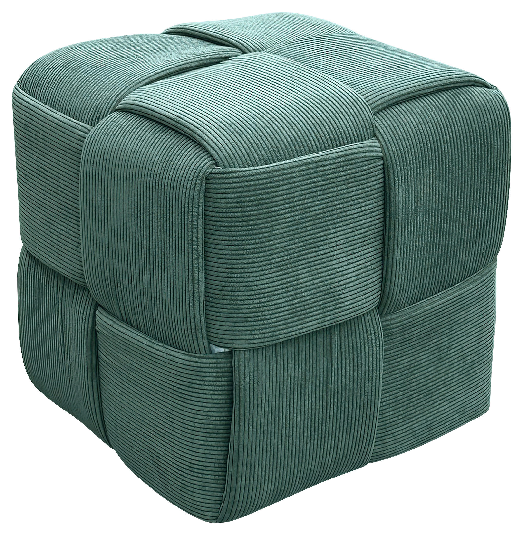 Pouf Urban Dunkelgrün Gepolstert