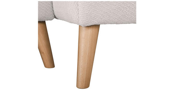 ECKSOFA in Webstoff Weiß  - Buchefarben/Weiß, KONVENTIONELL, Holz/Textil (294/169cm) - Carryhome