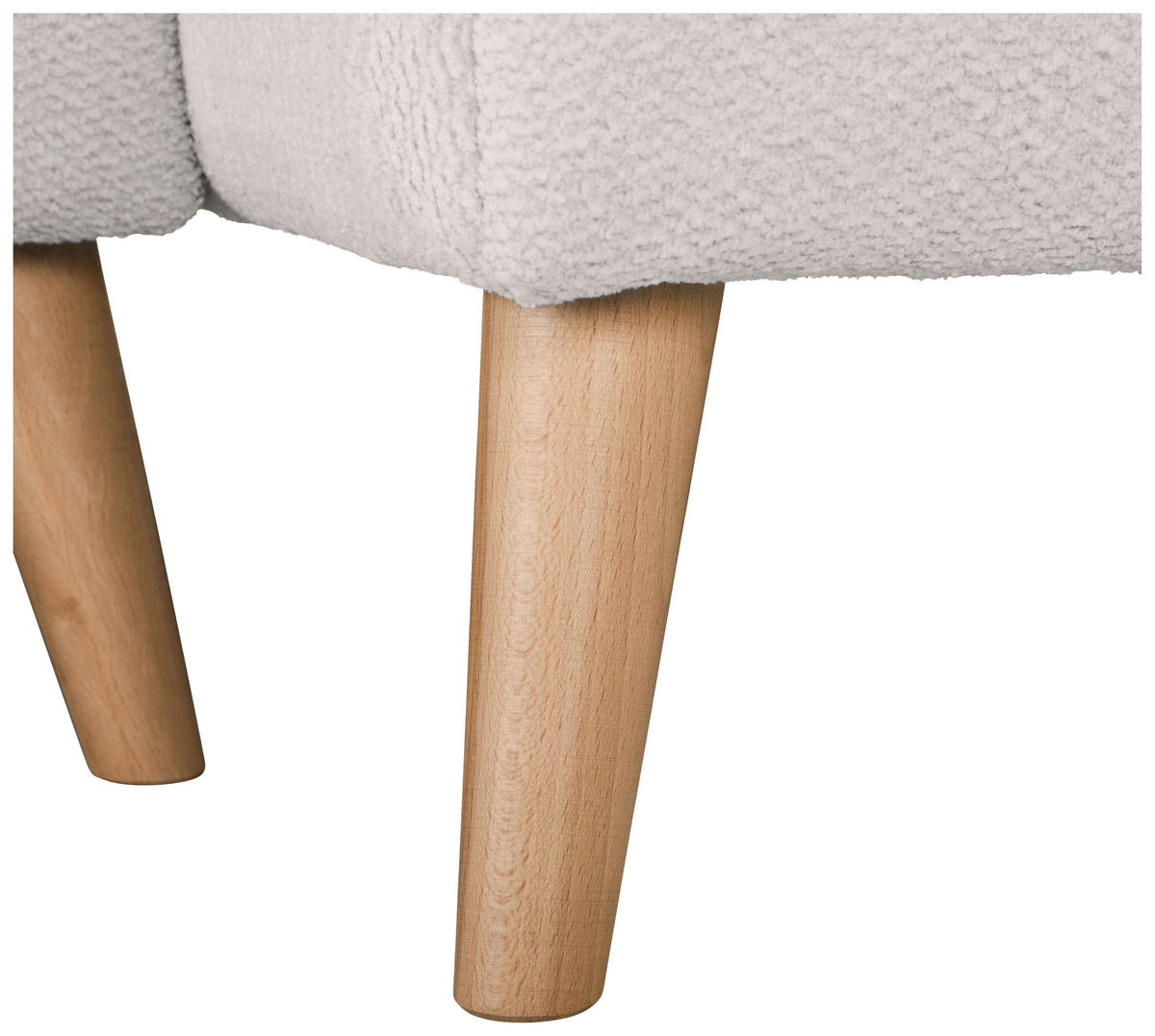 ECKSOFA in Webstoff Weiß  - Buchefarben/Weiß, KONVENTIONELL, Holz/Textil (294/169cm) - Carryhome