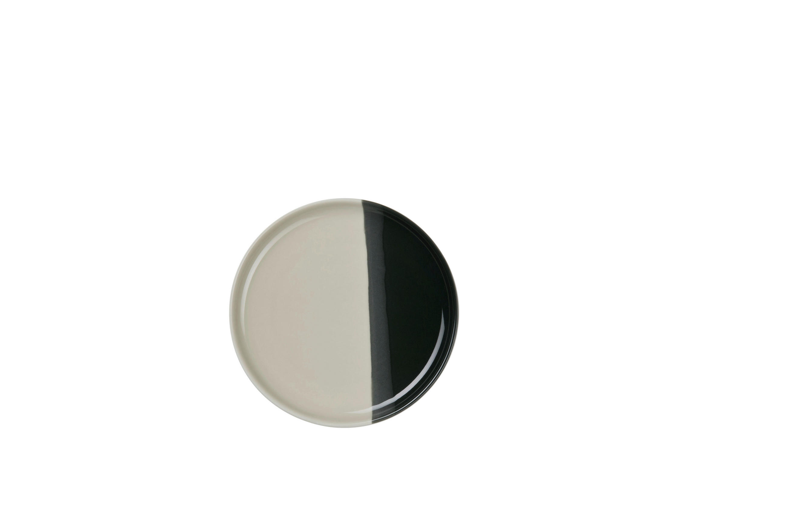 APERITIFTELLER Schwarz, Hellgrau 13/1,2 cm Joy  - Hellgrau/Schwarz, KONVENTIONELL, Keramik (13/1,2cm) - ASA