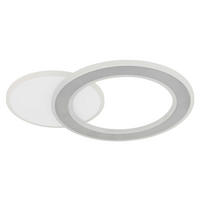 LED-DECKENLEUCHTE 51/38/4 cm   - Hellgrau/Schwarz, Design, Kunststoff/Metall (51/38/4cm) - Globo