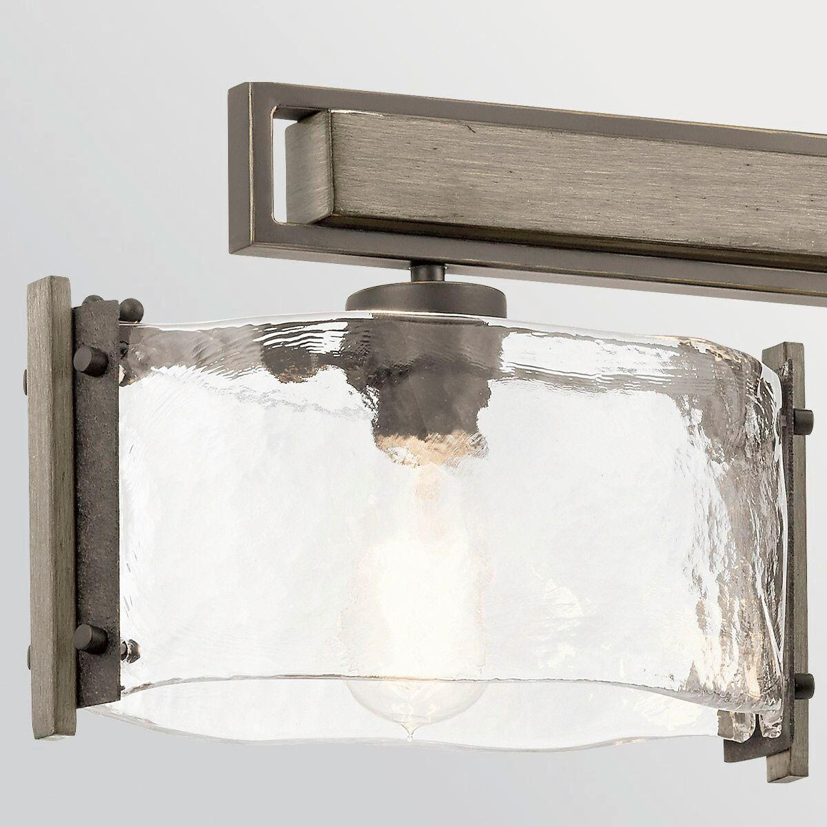 KRONLEUCHTER Kichler 24,8/106,1/20,3 cm  - Bronzefarben, Design, Glas/Metall (24,8/106,1/20,3cm) - Elstead Lighting