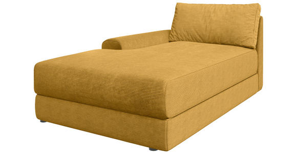 BIGSOFA Cord Senfgelb  - Senfgelb/Schwarz, MODERN, Kunststoff/Textil (117/93/190cm) - Carryhome