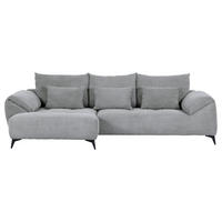 ECKSOFA in Cord Hellgrau  - Hellgrau/Schwarz, Konventionell, Textil/Metall (176/311cm) - Carryhome