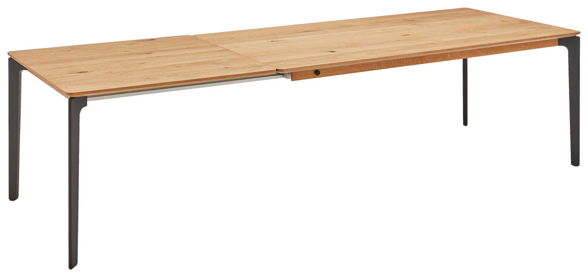 ESSTISCH in Holz, Metall 190/100/75 cm  - Wildeiche/Anthrazit, Design, Holz/Metall (190/100/75cm) - Venjakob