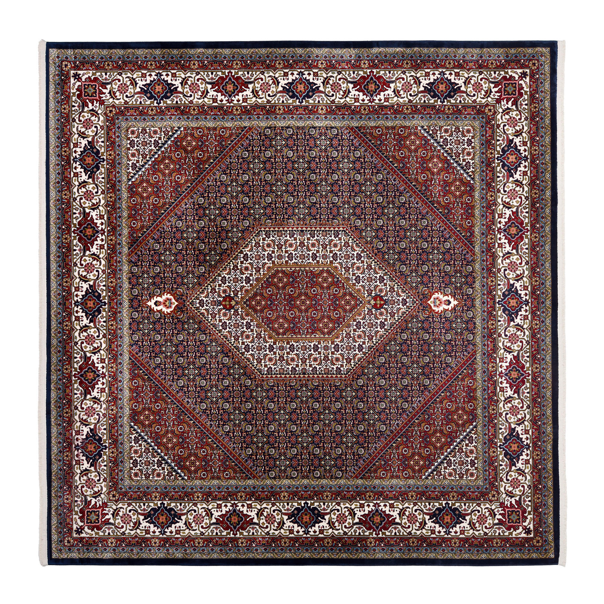 Novel Webteppich Mithras Bidjar Blau 200x200 cm