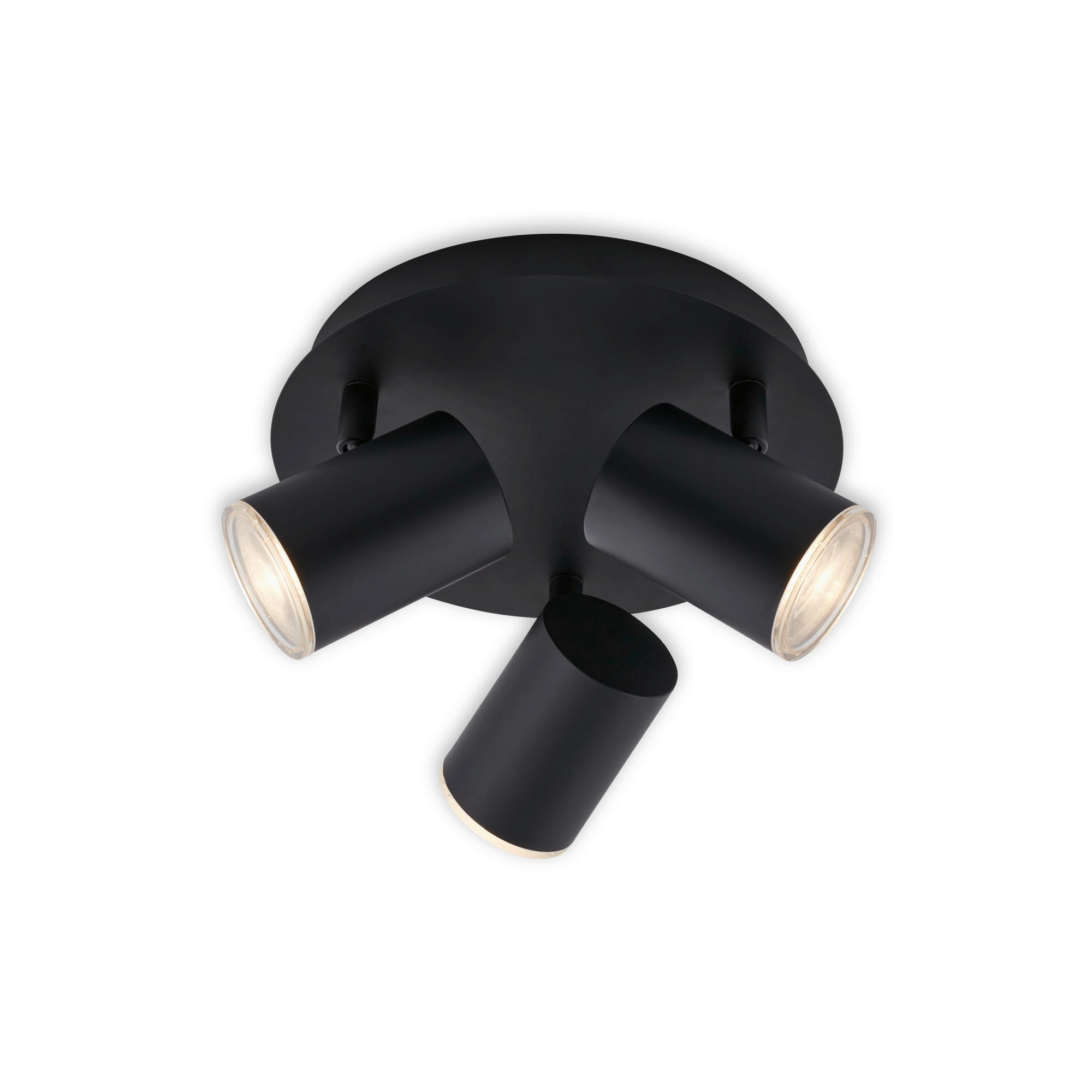 Briloner Badezimmer-Deckenleuchte Schwarz 11.2 cm