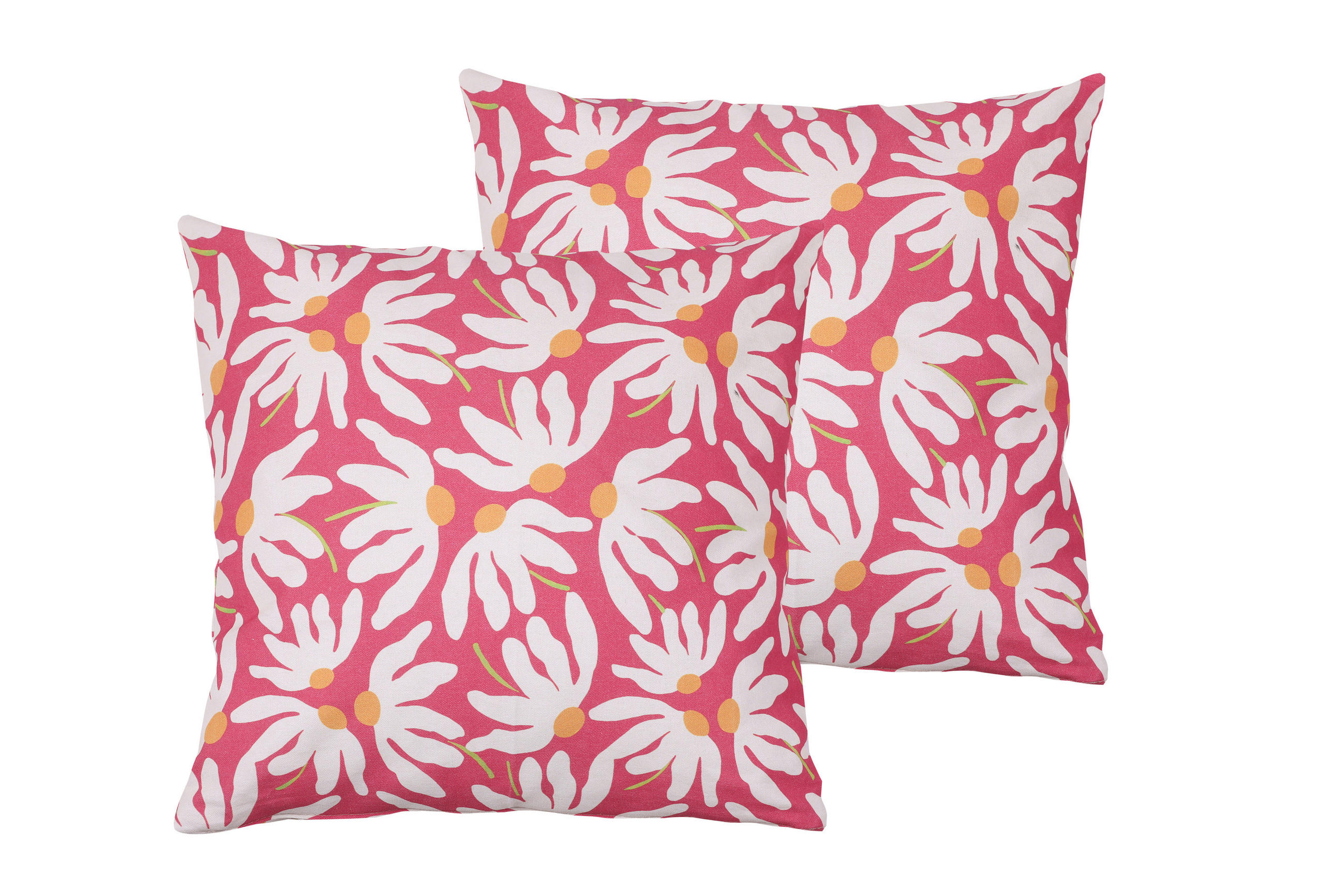 ZIERKISSENSET 2-teilig 48/48 cm  - Gelb/Rot, Basics, Textil (48/48cm)
