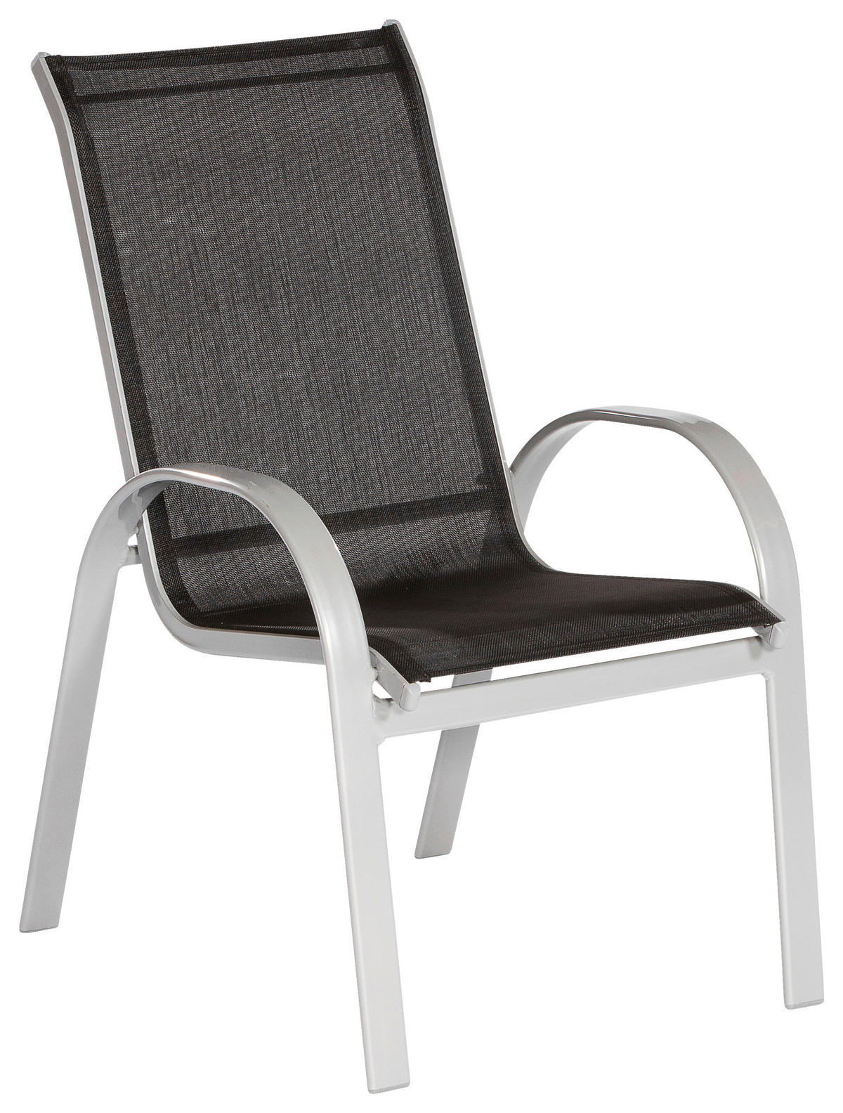 GARTENSET 7-teilig  - Silberfarben/Schwarz, MODERN, Textil/Metall - Gardenson