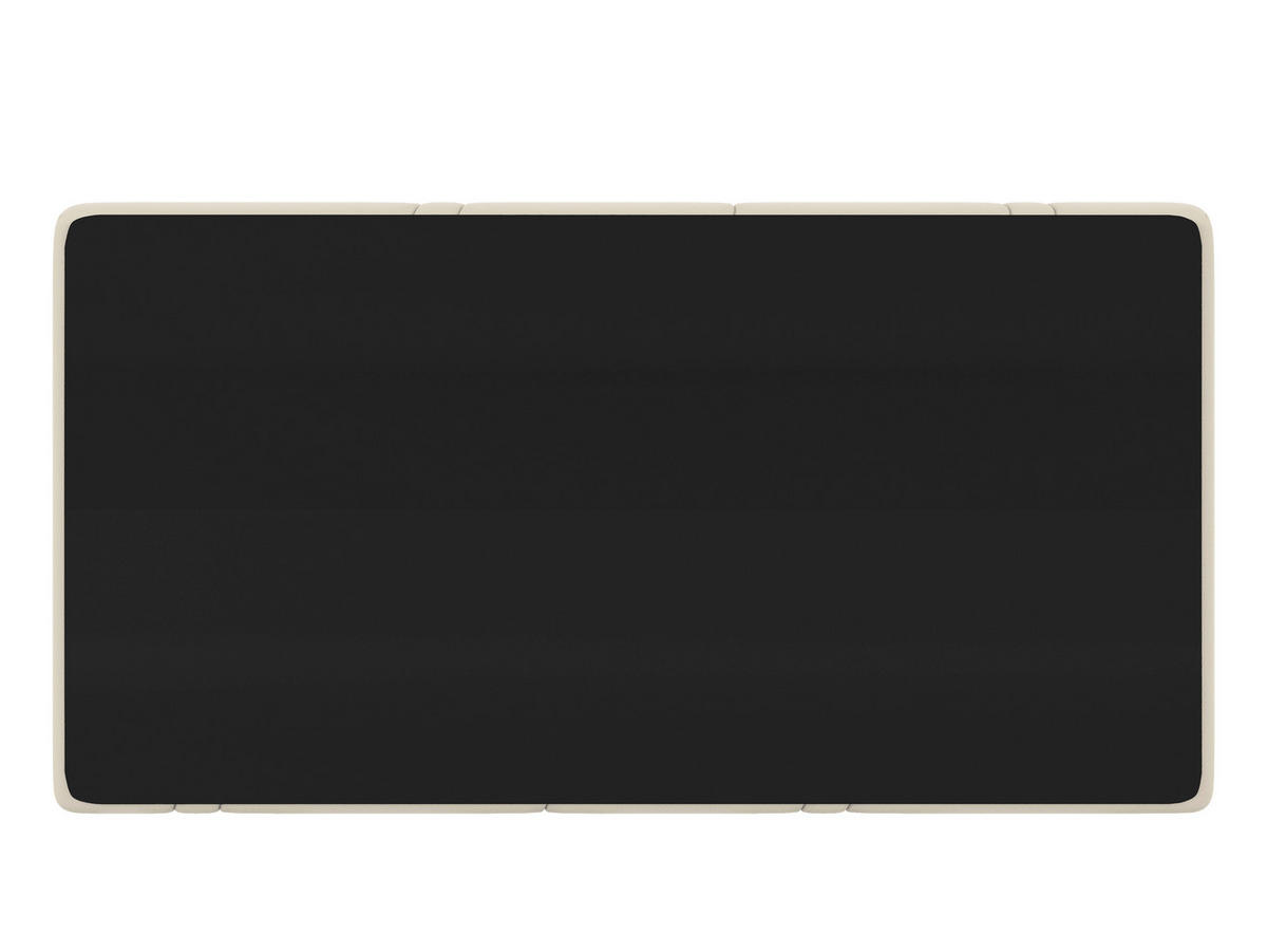 POLSTERBETT 140/200 cm,  in Beige, gepolstertes Kopfteil, Lattenrost, Bettkasten,  - Beige/Schwarz, Design, Holz/Kunststoff (140/200cm) - Chameo