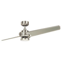 Ventilator mit Beleuchtung Xety 142/35 cm  - Champagner/Nickelfarben, Design, Kunststoff/Metall (142/35cm) - Elstead Lighting