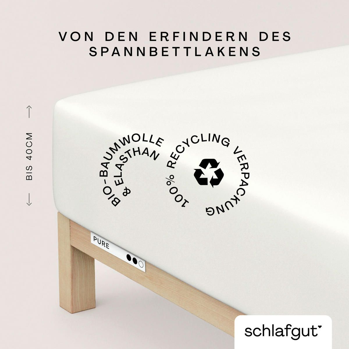 BOXSPRING-SPANNLEINTUCH 90-100/190-220 cm Jersey  - Perlmutt, Basics, Textil (90-100/190-220cm) - Schlafgut