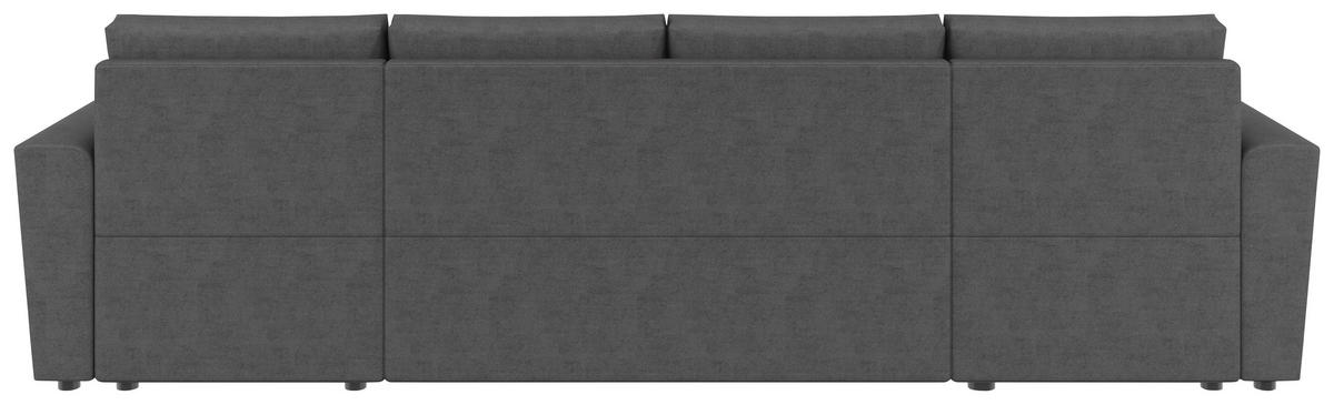 WOHNLANDSCHAFT TERMOLI in Jacquard Grau  - Schwarz/Grau, Design, Kunststoff/Textil (155/296/155cm) - MID.YOU