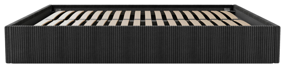 POLSTERBETT Lattenrost, Bettkasten 180/200 cm  in Schwarz  - Schwarz, Design, Holz/Textil (180/200cm) - Boxxx