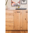 SIDEBOARD Asteiche, Balkeneiche furniert, massiv Eichefarben Einlegeböden  - Eichefarben/Anthrazit, KONVENTIONELL, Holz/Holzwerkstoff (179/90/44cm) - Cantus