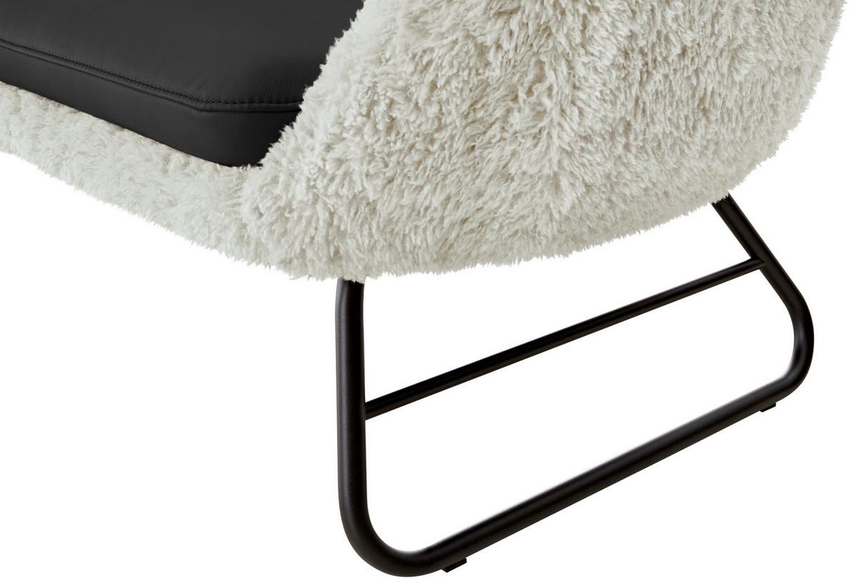 SITZBANK 219/87/78 cm  in Dunkelbraun, Beige  - Dunkelbraun/Beige, Design, Leder/Textil (219/87/78cm) - Koinor