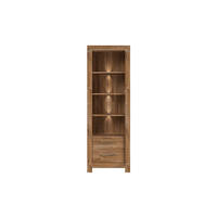 STOJACÍ REGÁL, barvy dubu, 68/200,5/42 cm - barvy dubu/barvy niklu, Design, kov/kompozitní dřevo (68/200,5/42cm) - Welnova