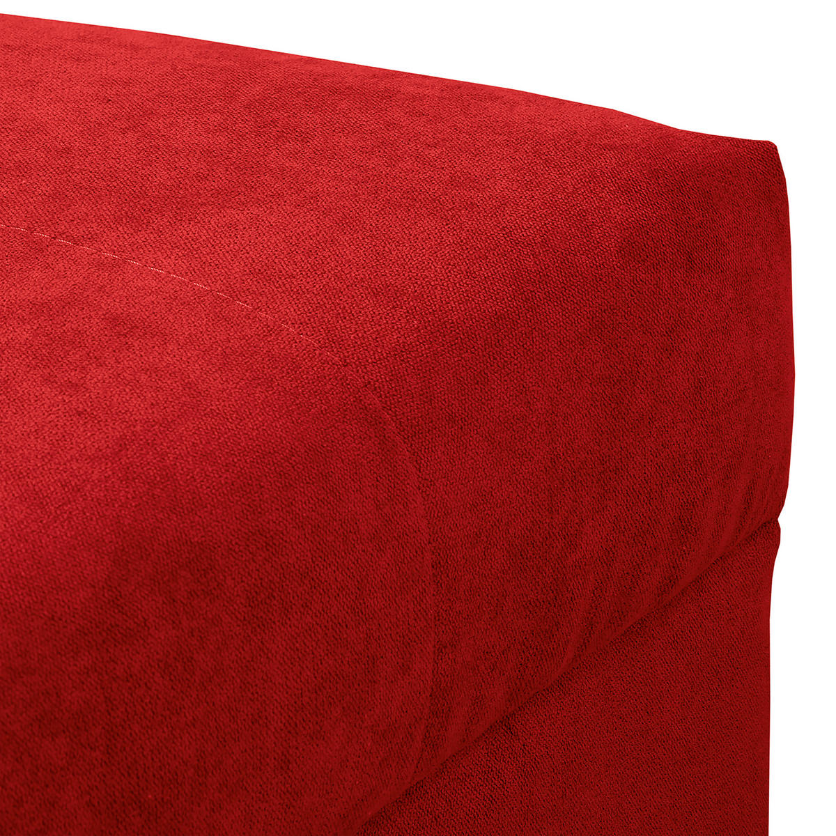 ECKSOFA inkl. Hocker Ariella in Mikrofaser Rot  161/231 cm  - Rot/Naturfarben, Design, Holz/Textil (161/231cm) - Livetastic