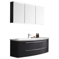 BADRUM 142,9 cm  - mörkgrå/vit, Design, trämaterial (142,9cm) - b-collection