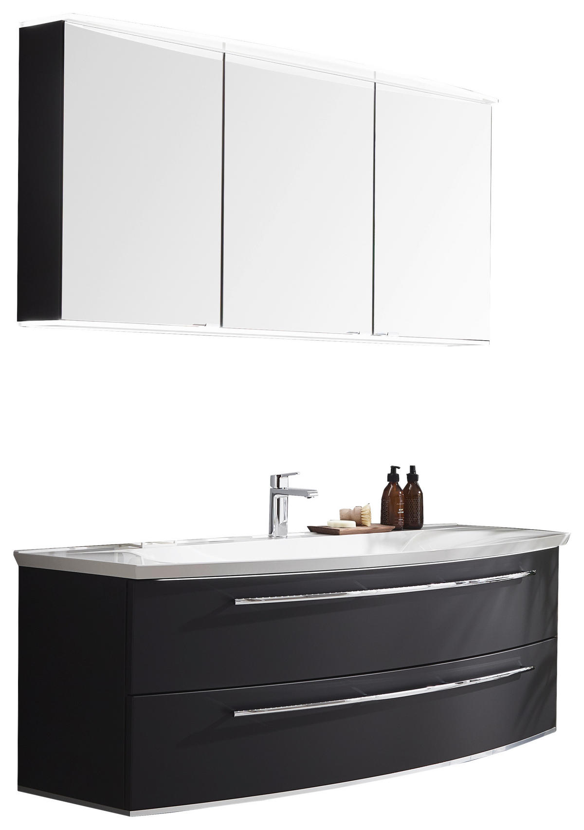 BADRUM 142,9 cm  - mörkgrå/vit, Design, trämaterial (142,9cm) - b-collection