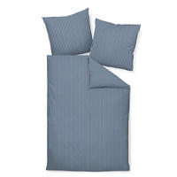 WENDEBETTWÄSCHE Giorgio Makosatin 155/220 cm  - Dunkelblau/Weiß, KONVENTIONELL, Textil (155/220cm) - Janine