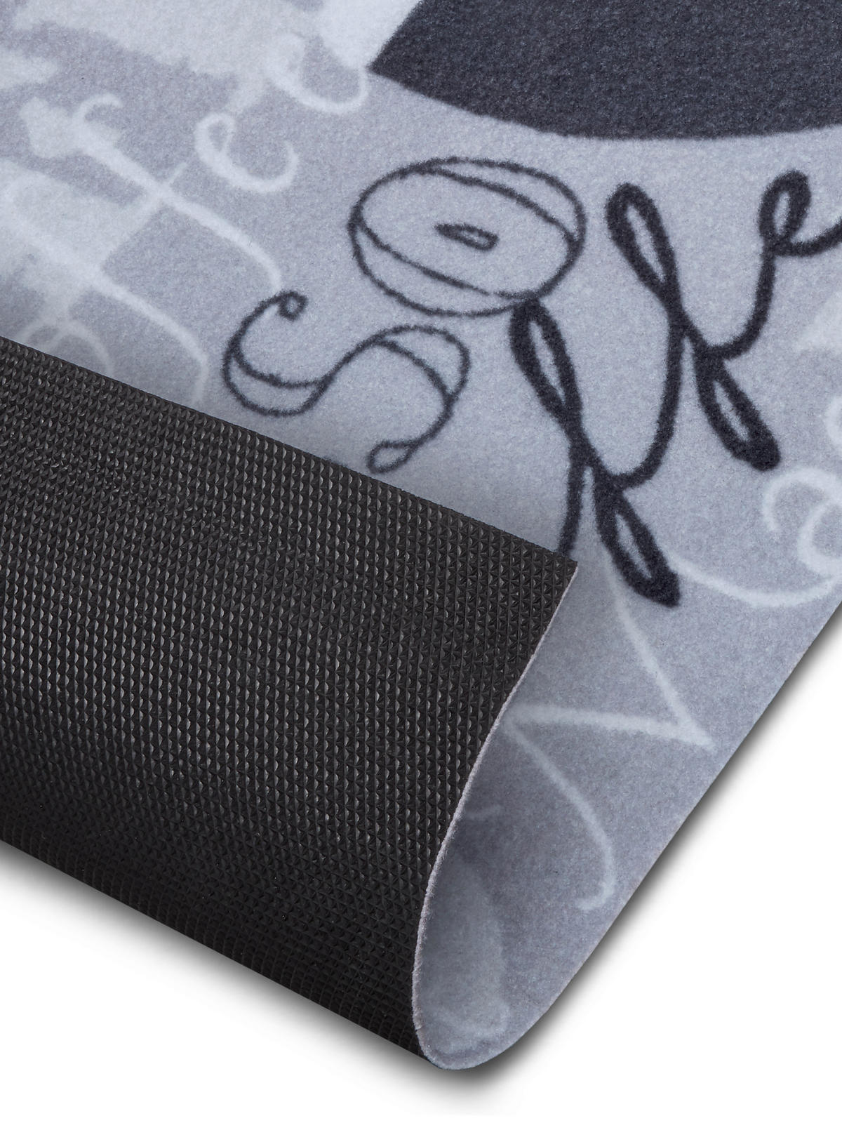 KÜCHENLÄUFER 50/150 cm Cook & Clean Grau, Schwarz, Weiß  - Schwarz/Weiß, Design, Kunststoff (50/150cm) - Hanse Home