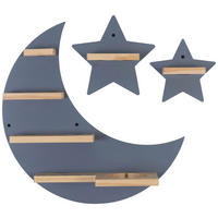 WANDREGAL Kiefer vollmassiv Grau, Naturfarben  - Naturfarben/Grau, MODERN, Holz/Holzwerkstoff - Ben'n'jen