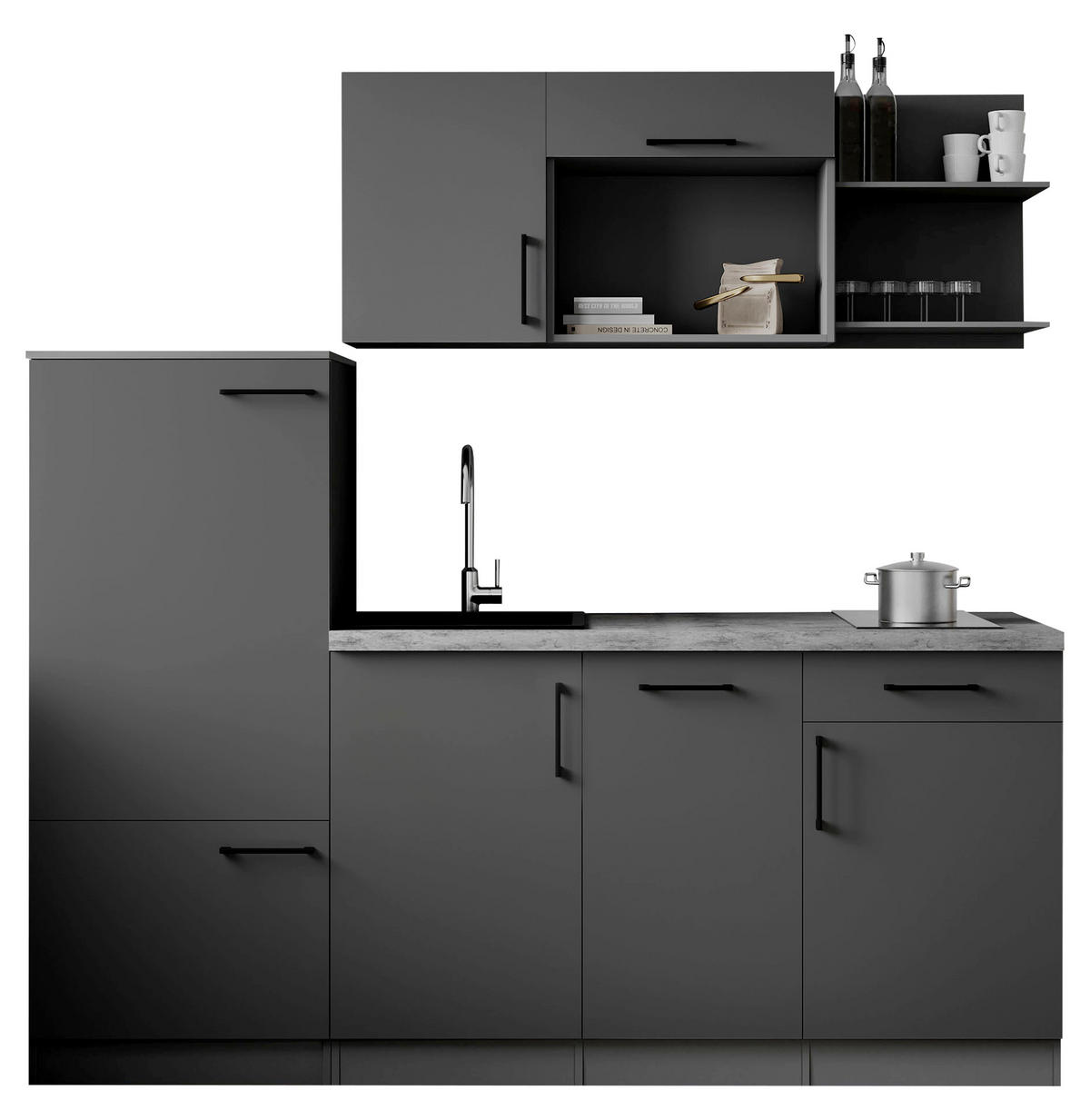 KUCHYŇSKÝ BLOK 205 cm - šedá, Trend, kov/kompozitní dřevo (205cm) - Respekta