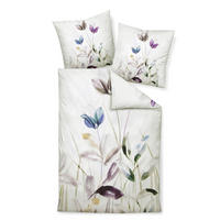 BETTWÄSCHE Makosatin 135/200 cm  - Lila/Weiß, Design, Textil (135/200cm) - Janine