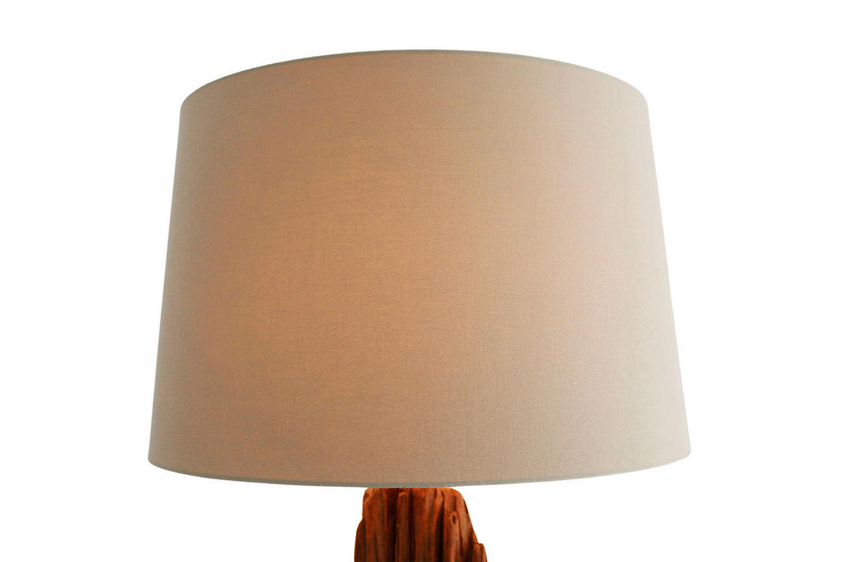 STEHLEUCHTE  30/175/30 cm   - Schwarz/Naturfarben, Design, Holz/Textil (30/175/30cm) - P & B