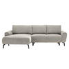 ECKSOFA Webstoff Kaschmir  - Kaschmir/Schwarz, Design, Textil/Metall (170/272cm) - Welnova