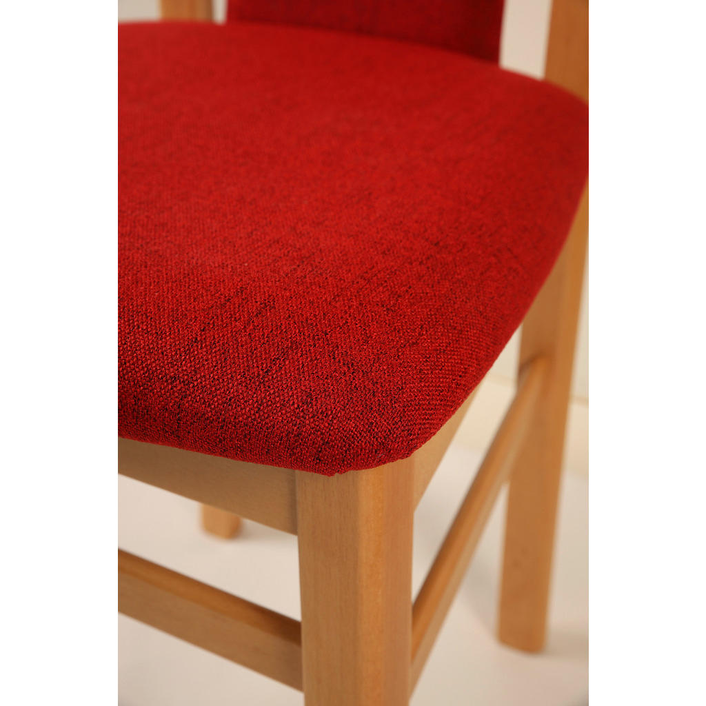 Thumbnail - Livetastic Stuhl, Buche, Dunkelrot, Holz, Textil, Buche, massiv, eckig, 47x103x46 cm, ISO 9001, Fsc, SGS-geprüft, Made i...