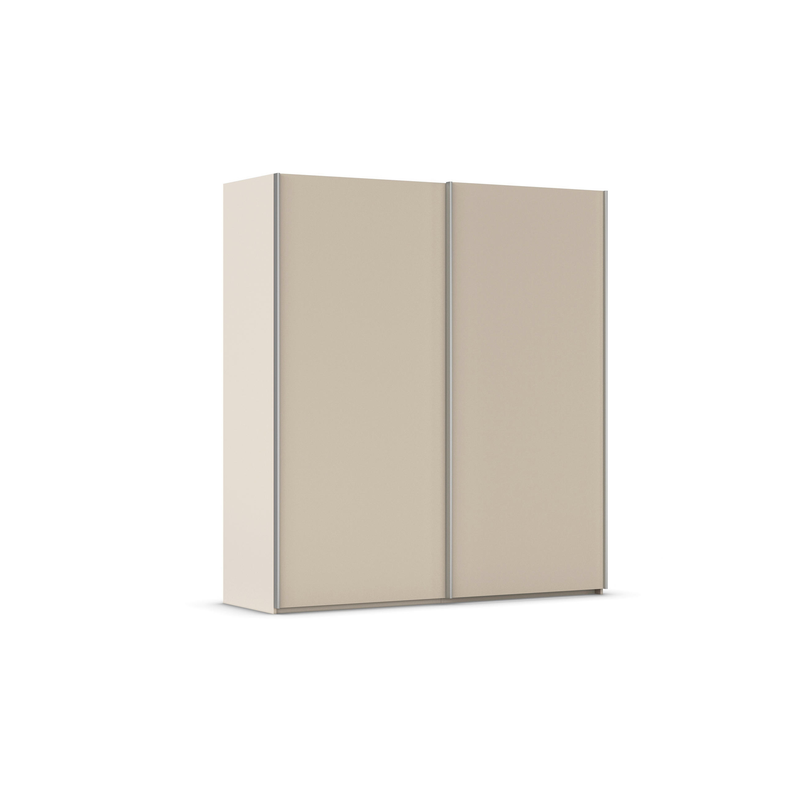 SCHWEBETÜRENSCHRANK 201/223/69 cm,  in Alufarben, Champagner, 2 Tür(en)  - Champagner/Alufarben, Basics, Holzwerkstoff/Metall (201/223/69cm) - Rauch Möbel