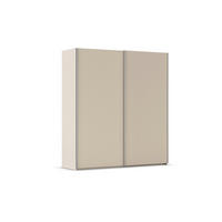 SCHWEBETÜRENSCHRANK 201/223/69 cm,  in Alufarben, Champagner, 2 Tür(en)  - Champagner/Alufarben, Basics, Holzwerkstoff/Metall (201/223/69cm) - Rauch Möbel