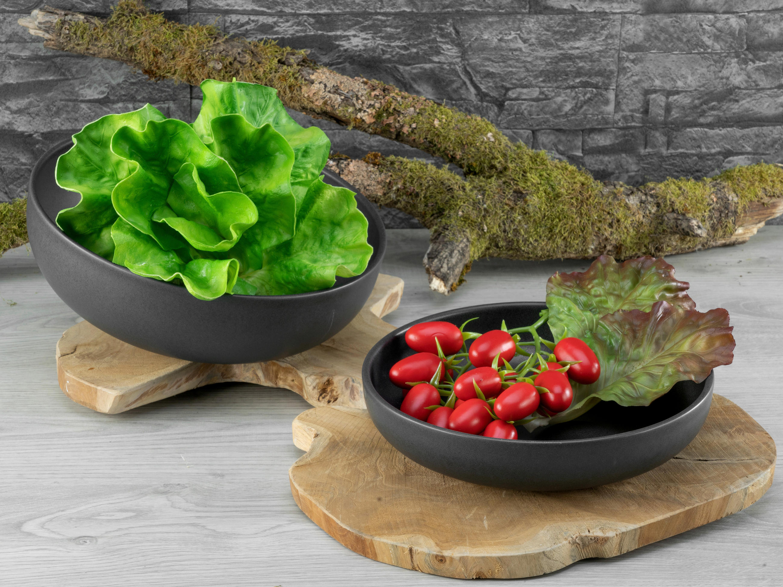 SALLADSSKÅL  UNO BLACK  - svart, Trend, keramik - Creatable