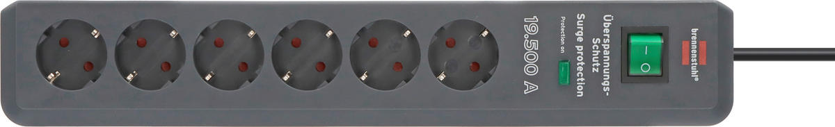 STECKDOSENLEISTE - Schwarz, Basics, Kunststoff (5/9,5/44cm) - Brennenstuhl