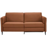 3-SITZER-SOFA Latina in Echtleder Cognac   - Cognac/Schwarz, Design, Leder/Metall (190/84/99cm) - Dieter Knoll