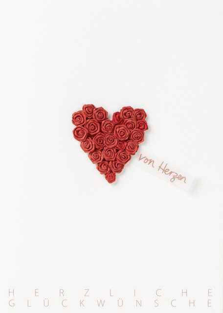 KARTE  - Rot, Basics, Papier (17.9/12.3/0.1cm) - Räder