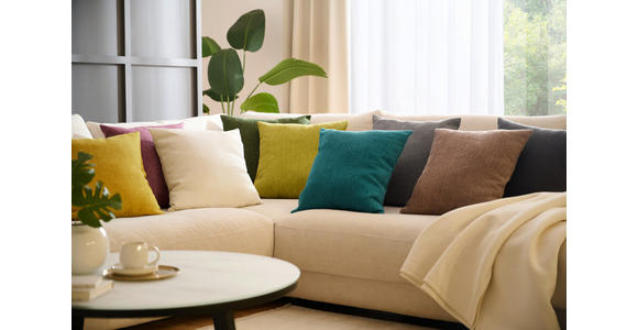 ZIERKISSEN  48/48 cm   - Senfgelb, Basics, Textil (48/48cm) - Novel