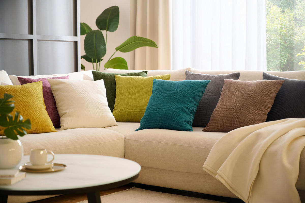 ZIERKISSEN    - Taupe, Basics, Textil (48/48/10cm) - Novel